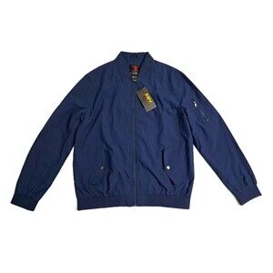 TBY Outdoor Basic Jacket Zip Coat Men's Large Blue Travels Together With You TRR